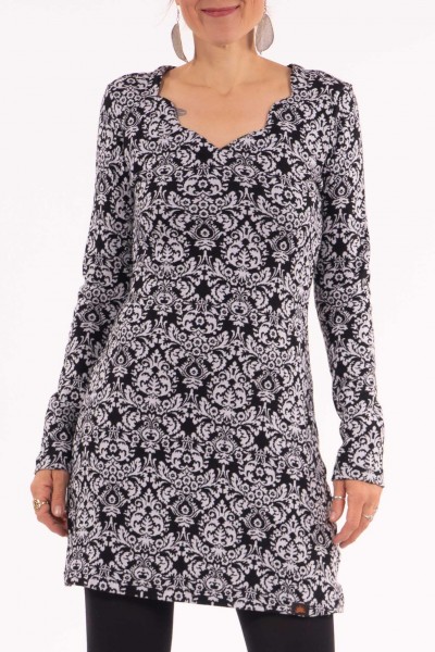 KLEID AUS BIO INTERLOCK-JACQUARD