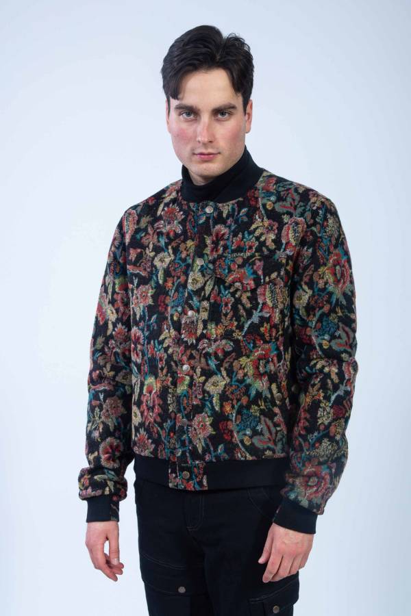 Jacke Jarius aus recyceltem Wolljacquard