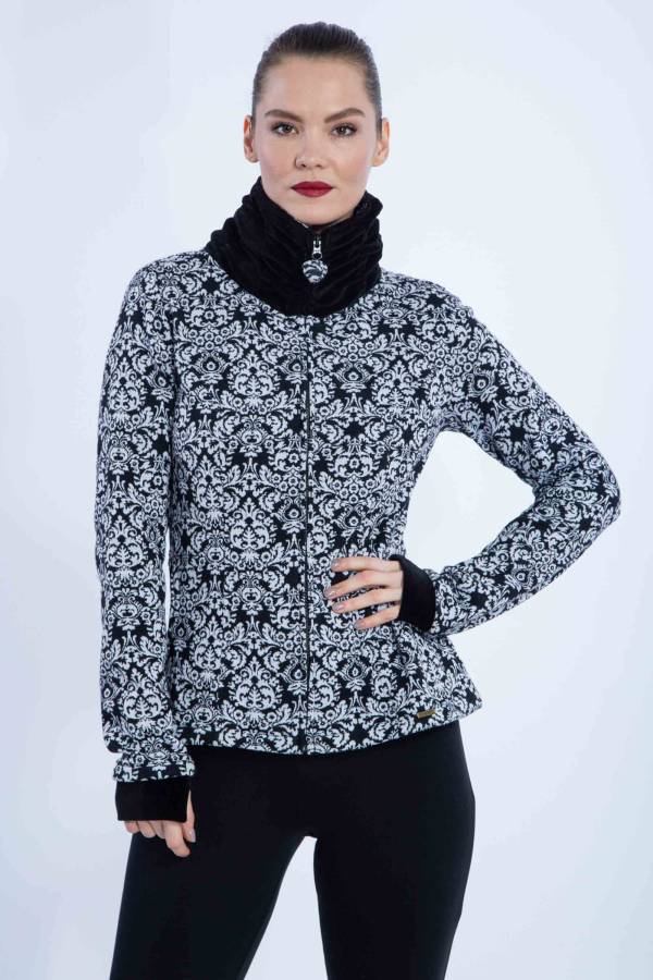 Jacke Jaqueline aus Bio GOTS Interlock Jacquard