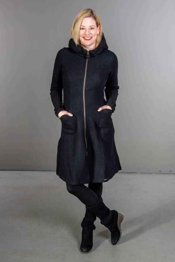 Mafalda merino coat with hood