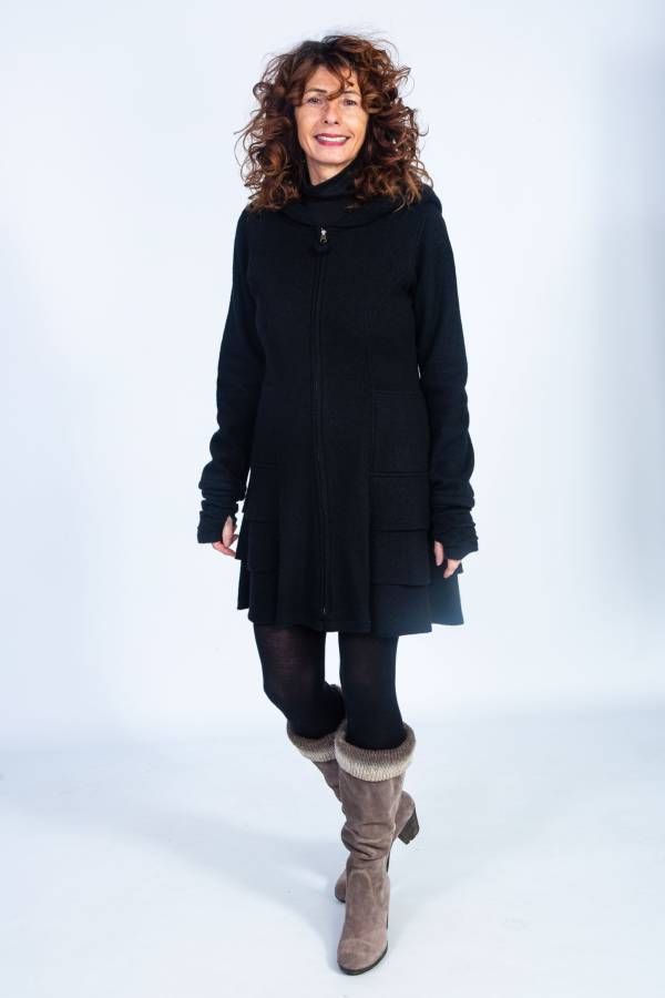 Marcella merino coat with hood