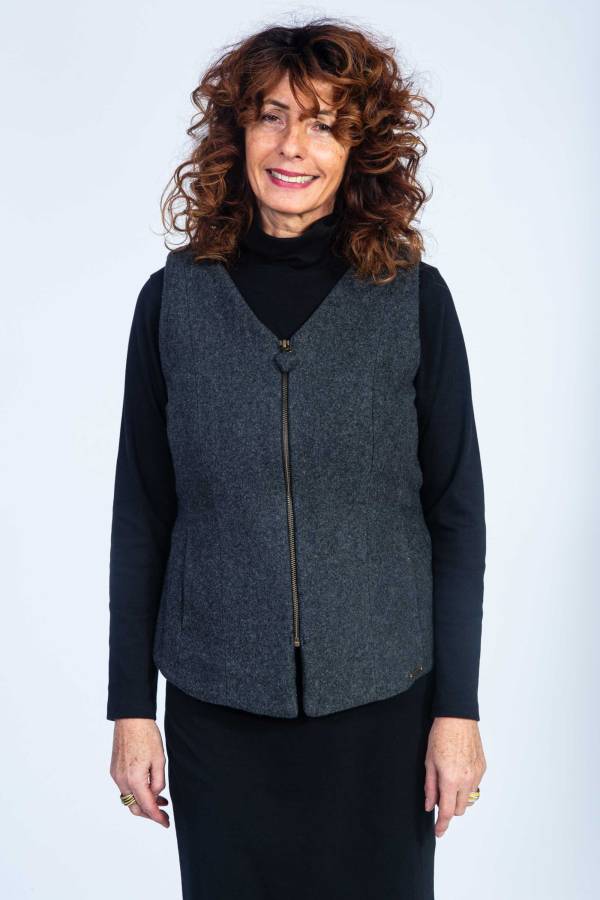 Wilhelmina vest made from recycled wool