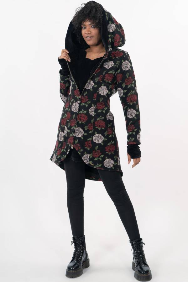 Cappotto in lana Malia in lana jacquard riciclata