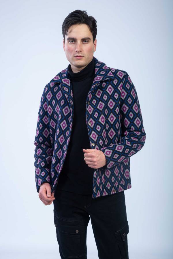 Jacke Jairo aus recyceltem Wolljacquard