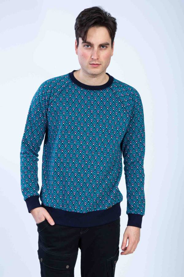 Paulus sweater made from organic GOTS interlock jacquard