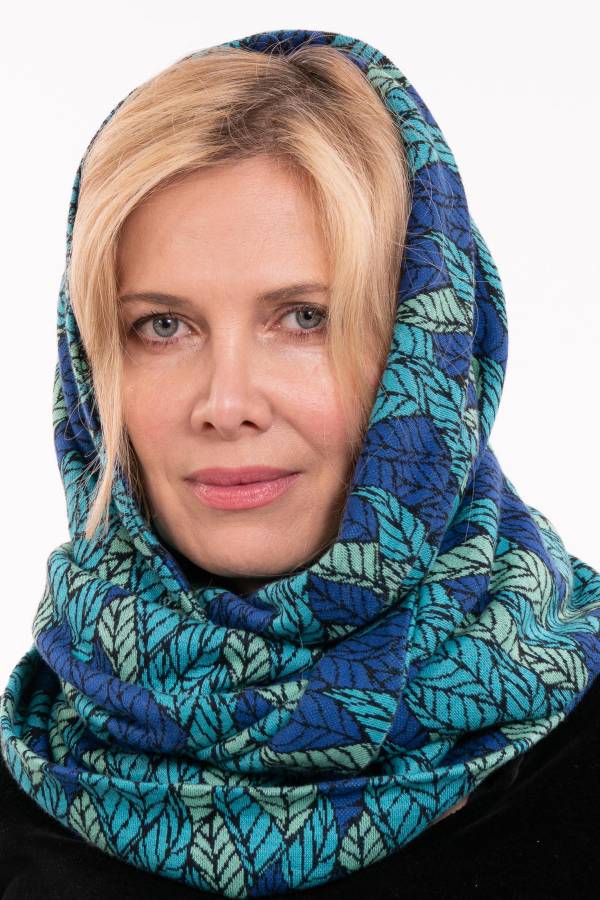 LoopSchal aus Bio GOTS Interlock Jacquard