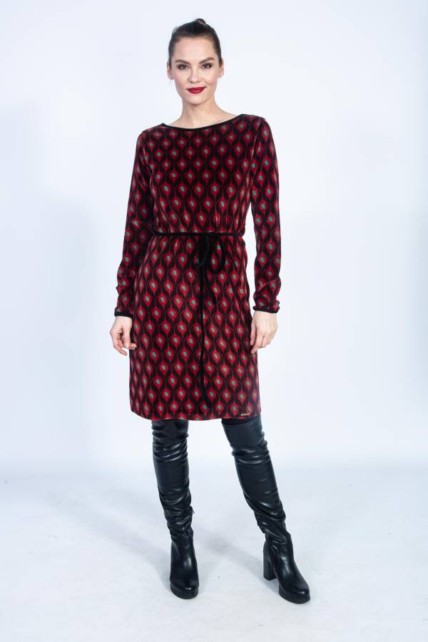 Daga dress in organic GOTS velvet