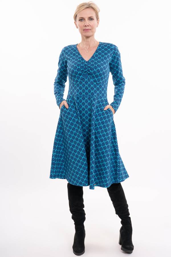 Kleid Dorsa aus Bio GOTS Interlock Jacquard