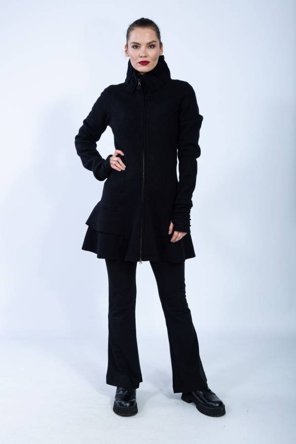 Malou merino coat with king collar