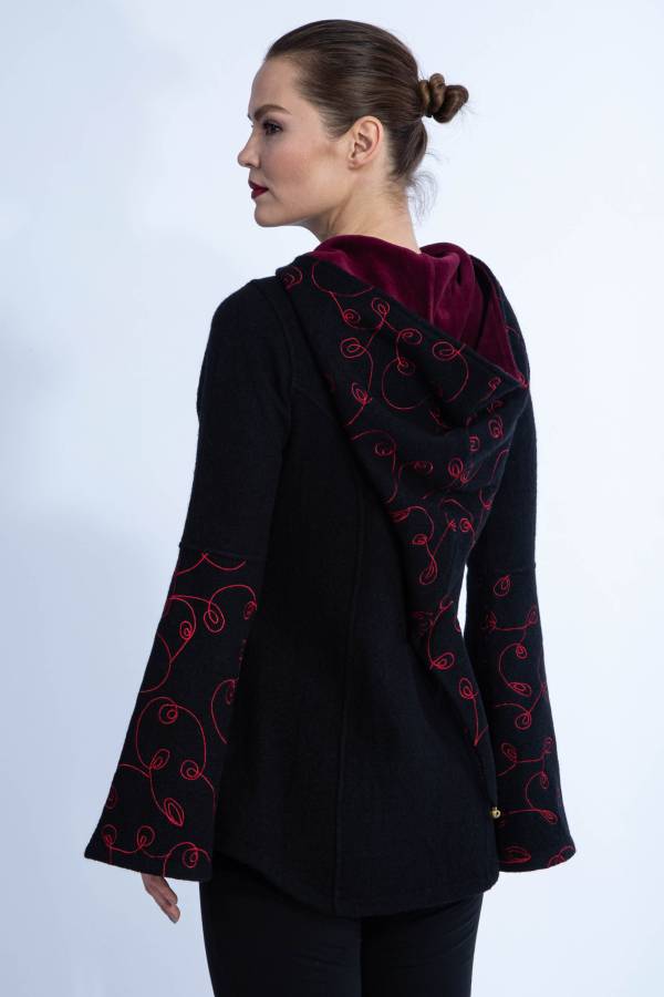 Jamira merino jacket with embroidery