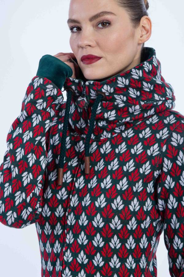 Jessy jacket in organic GOTS interlock jacquard