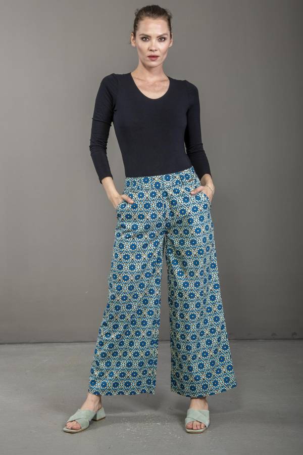 Pantaloni in popeline organico | Yalda