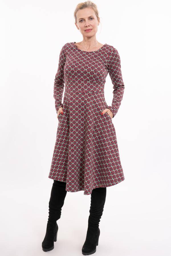 Kleid Korinna aus Bio GOTS Interlock Jacquard