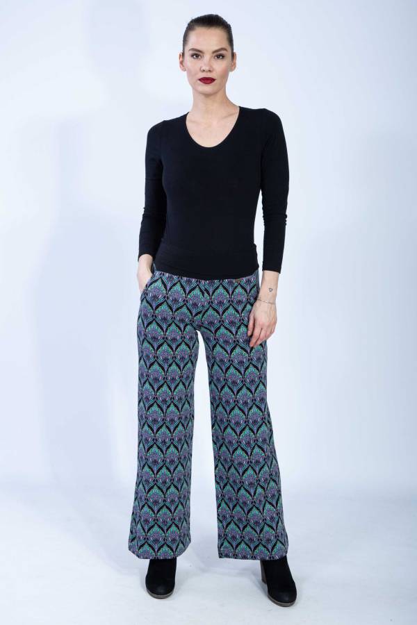 Pantaloni Hedda in jacquard interlock biologico GOTS