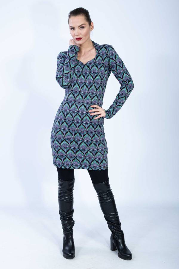 Kleid Kahina aus Bio GOTS Interlock Jacquard