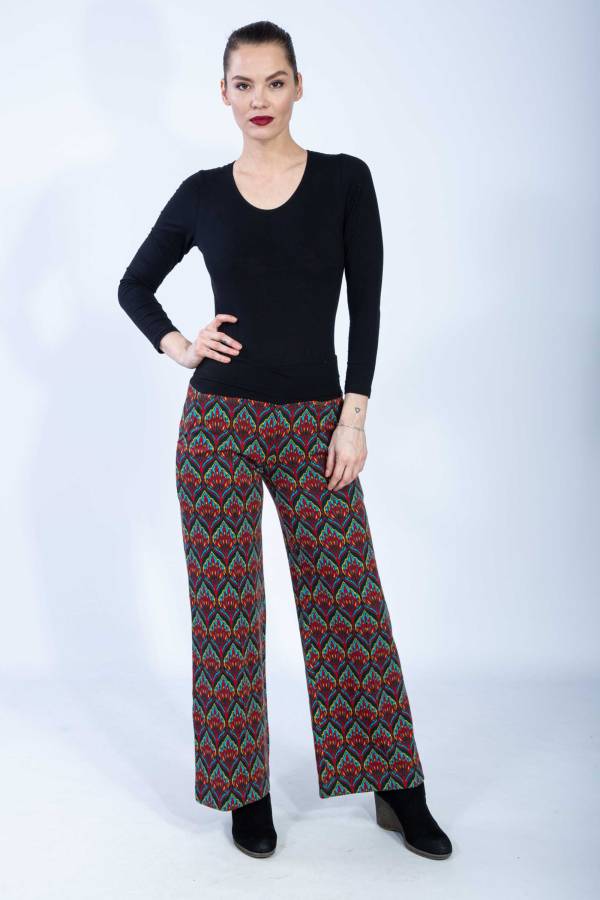 Pantaloni Hedda in jacquard interlock biologico GOTS