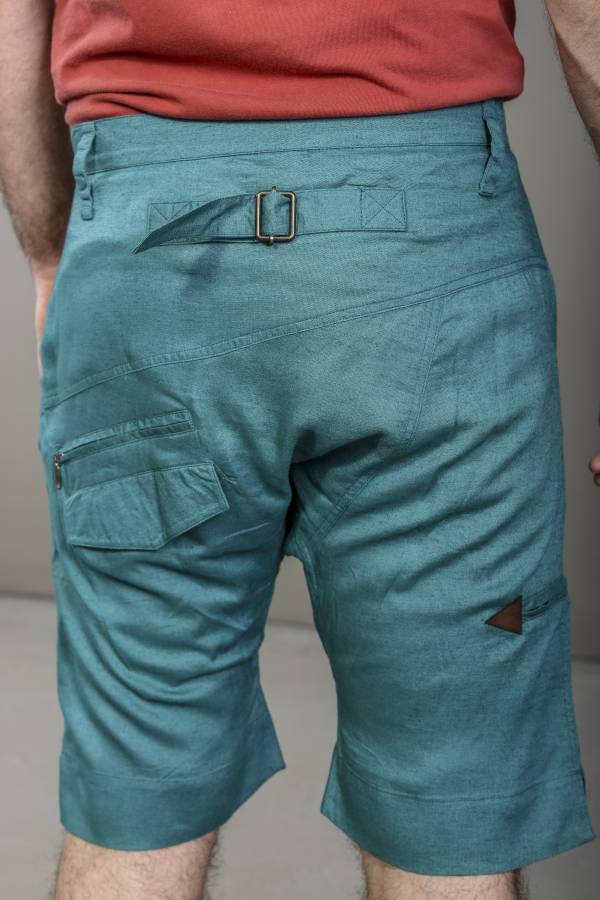 Pantaloncini in cotone organico fiammato | Babak