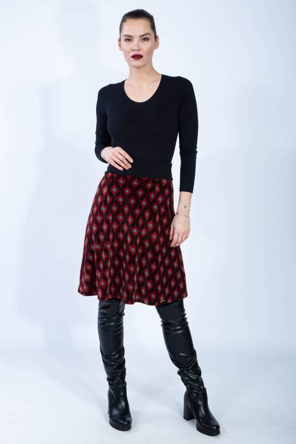 Rosi skirt in organic GOTS velvet