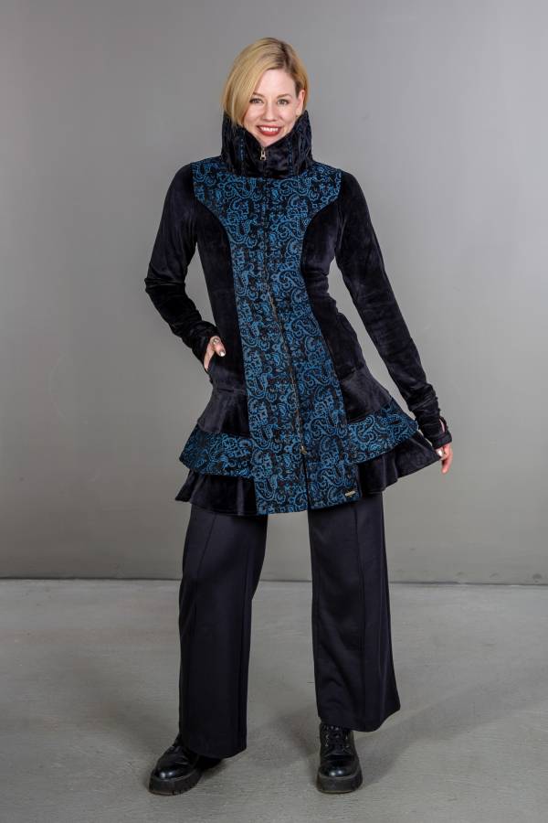 Medina coat in brocade with king collar