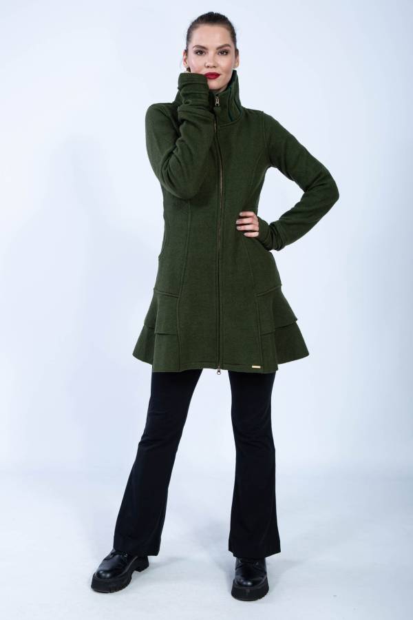 Malou merino coat with king collar