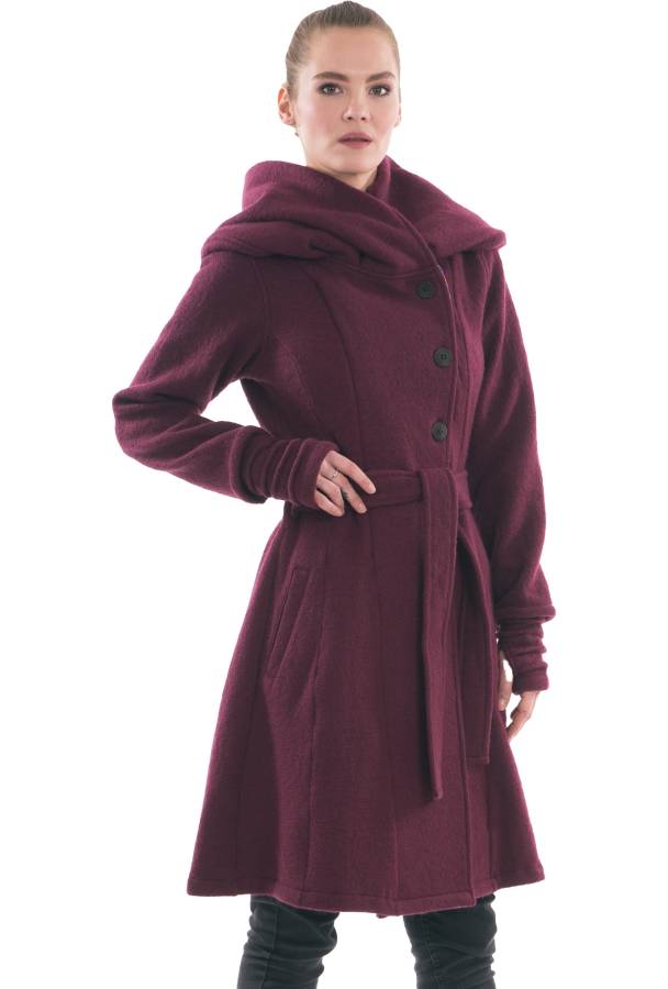 MERINO COAT MARA,HOOD LINED WITH ORGANIC COTTON