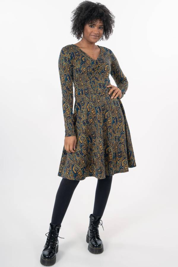 DRESS DORSA FROM BIO GOTS INTERLOCK JAQUARD
