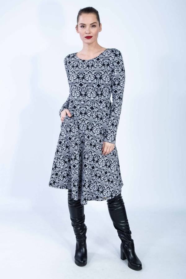 Kleid Korinna aus Bio GOTS Interlock Jacquard