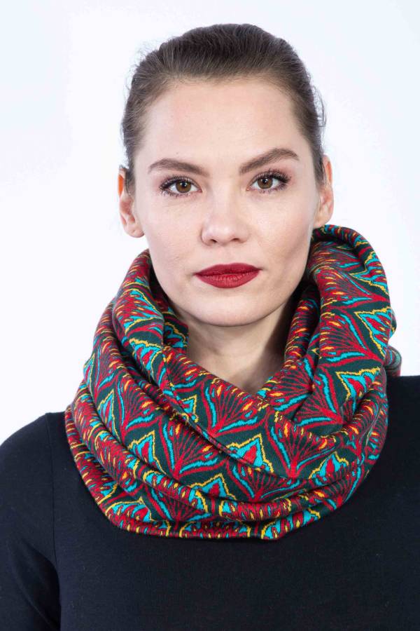 Loopschal aus Bio Interlock Jacquard