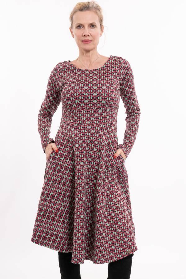 Kleid Korinna aus Bio GOTS Interlock Jacquard