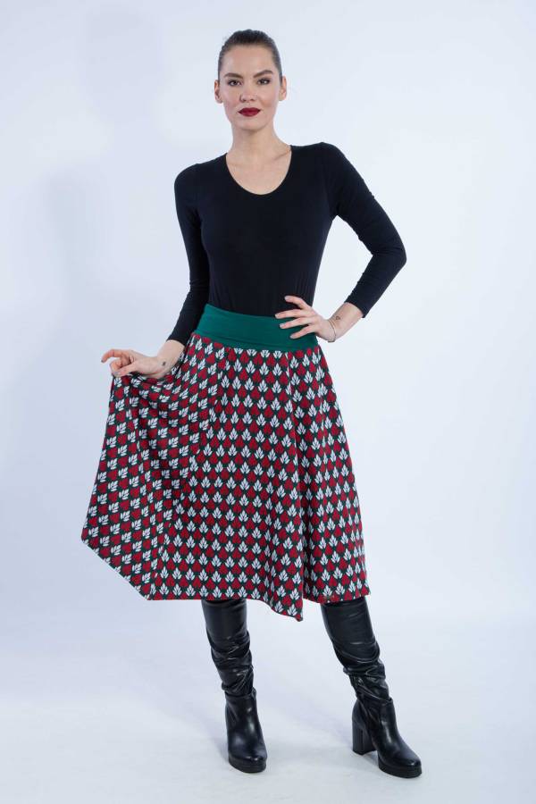 Regina skirt made from organic GOTS interlock