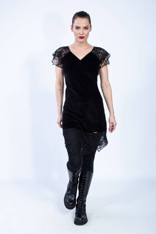 Dorsa dress in organic velvet