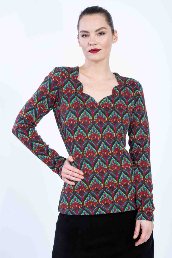 Pullover Tatiana aus Bio GOTS Interlock Jacquard