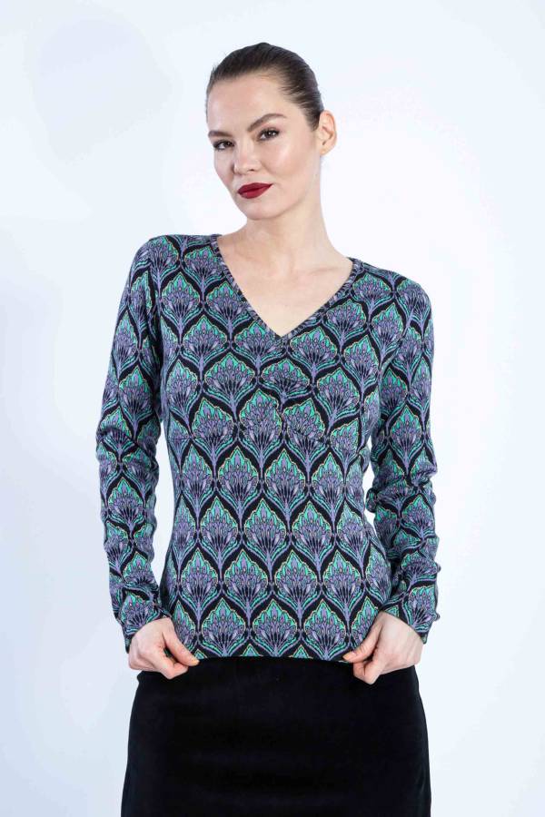 Pullover Panga aus Bio GOTS Interlock Jacquard